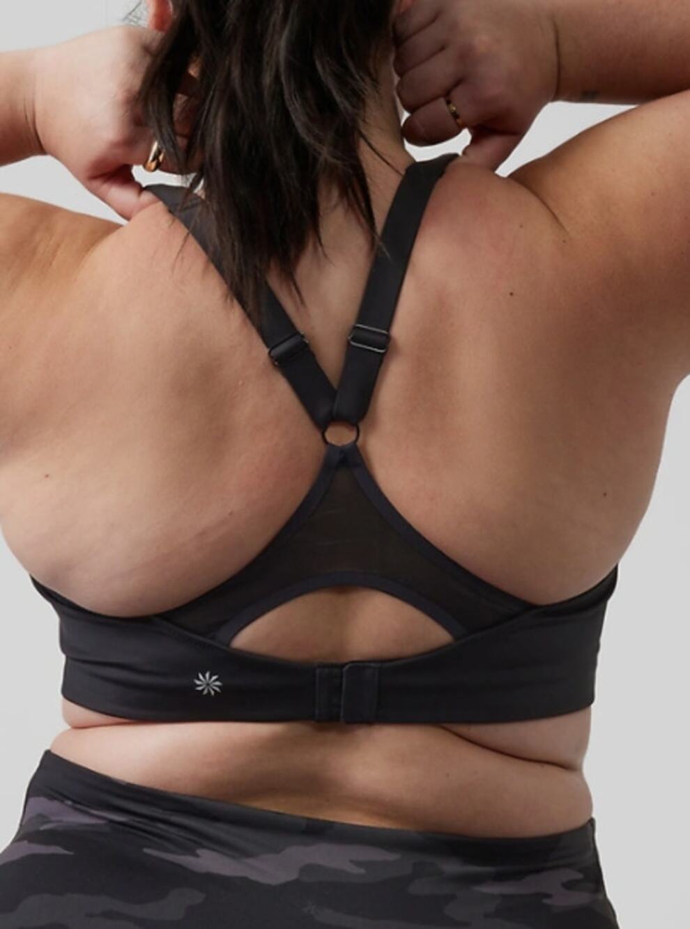 Athleta 42DD black Advance bra sports exercise gym running bike Peloton Zumba